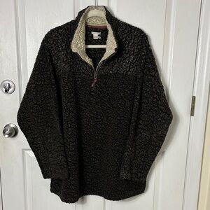 CARBON 2 COBALT Gray Teddy 1/4 Zip fleece pullover size XXL Warm Cozy Fleece